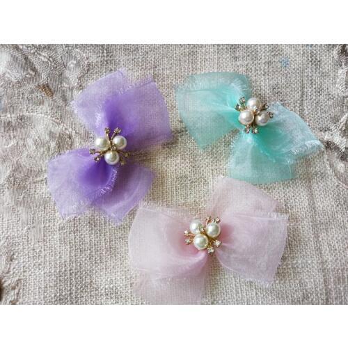New Pet Pearl Flower head accessories Clip spring clip dog clips Pet accessories Dog Hairpin Pet Grooming 12pcs