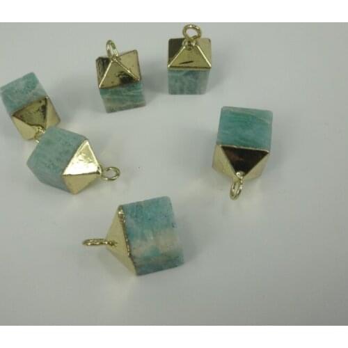 Wholesale AAA Quality Dream Natural Gems Stone Bead Gem Square Shape Beads Jewelry Making Connector