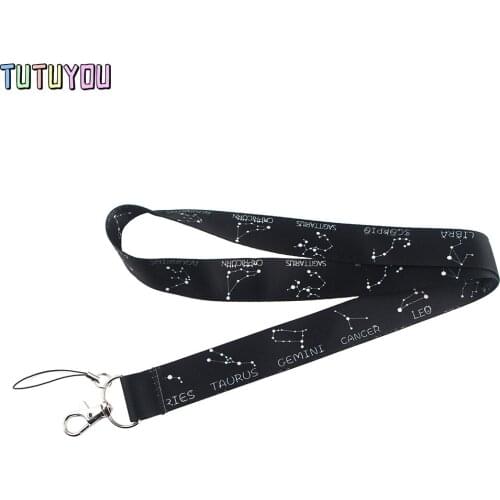 PC2478 The Constellation Painting Art Key Chain Lanyard Neck Strap For Phone Keys ID Card Creative Lanyards