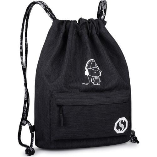 Casual Oxford School Backpack Women Men Florescent Mark Printed Drawstring Backpack Teenager Lightweight Trave Drawstring Bag