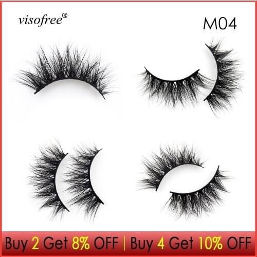 Visofree Eyelashes 3D Mink Lashes Wispy lashes Cruelty free Mink Eyelashes Handmade lashes Natural Handmade False Eyelashes