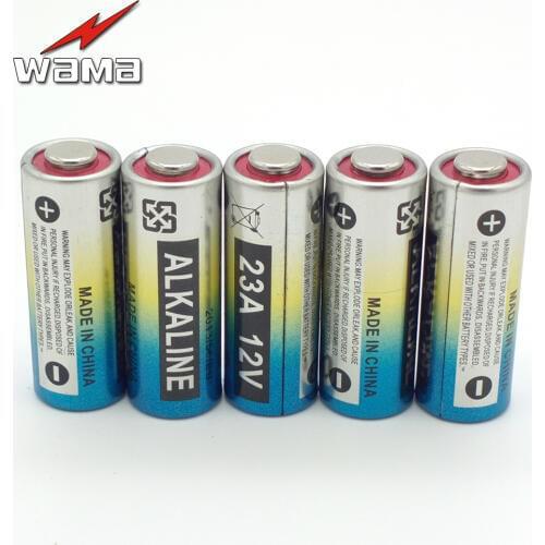 5x Wama Alkaline 12V 23A Primary Dry Batteries 21/23 23GA A23 A-23 RV08 55mAh Car Remote Electronic Battery Wholesales NEW