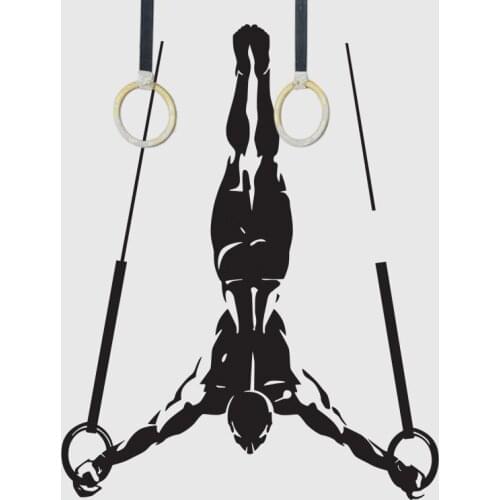 Gym Sticker Ring Fitness Decal Body-building Posters Vinyl Wall Decals Boys Room Mural