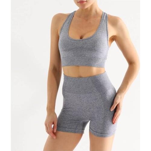 2/3/5PCS Seamless Women Yoga Set Workout Sportswear Gym Clothing Fitness Long Sleeve Crop Top High Waist Leggings Sports Suits