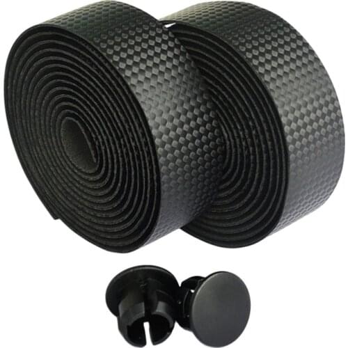 1 Set Bike Bar Handlebar Tape Anti-slip Shockproof Cycling Road Race Bike Handlebar Tape Wrap Bent Strap (Black)
