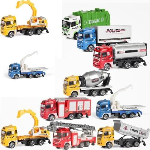 1Pcs 1:64 Mini Fashion Alloy Car Model Engineering Series Durable Hot Sell High Quality Toy Vehicles for Kids Gift