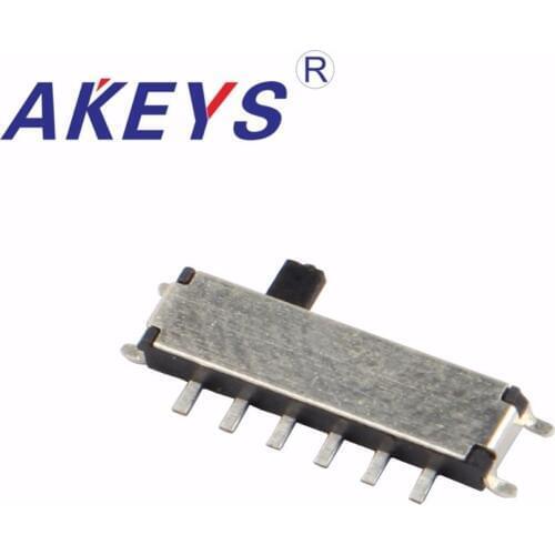 100PCS MSKT-14C01 MINI slide switch 1P3T 10 pin SMD SMT mini toggle switches with fixed pin step slide switch