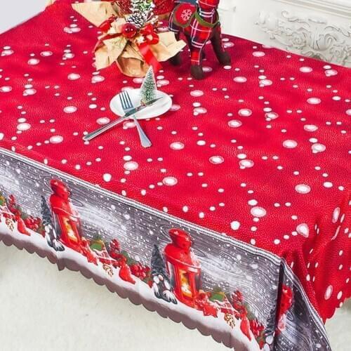 150x180cm Christmas Themed Table Cloth Rectangle Printing Desk Cover Party Decor Table Cloth