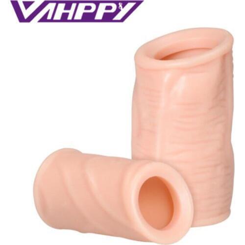 2pcs Silicone cock ring double Penis rings Cockring Cock ring sleeve Silicon ring sex toys for men Reusable Condom