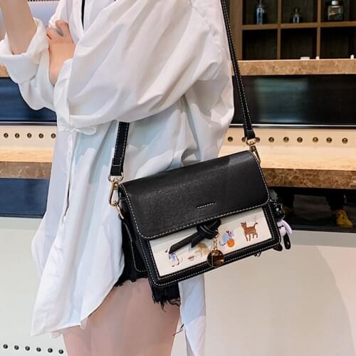 2020 Messenger Bag Fashion Woman Shoulder Bag PU Leather Youth Ladies Small Square Bag light Wild Simple Female Daily