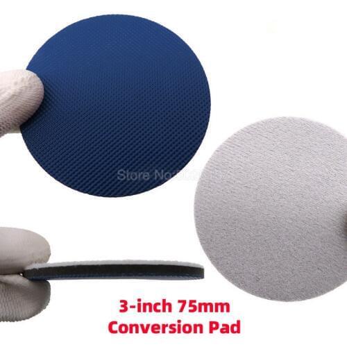 3 Inch 75MM Hook Loop Convert Interface Pads Self-adhesive Sanding Discs Power Tool Conversion Pad Back Velvet Flocking Surface
