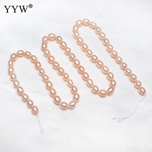 4-5mm Natural Freshwater Paerl Beads Pink Pearls Rice Bead High Quality Grade Potato Pearl Beads For Diy Hole 0.8mm 15.3 Inch