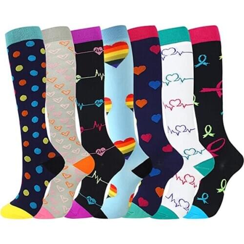 7 Pairs/Set High Quality Durable YS-BUY Mens And Womens Sports Compression Socks Cycling Socks Fit For Running For Samba SOUGOU