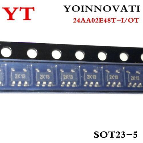 10pcs/lot 24AA02E48T-I/OT 24AA02E48T 2KBIT 400KHZ SOT23-5 IC best quality