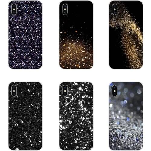 Black Glitter sparkles For Xiaomi Redmi Note 3 4 5 6 7 8 Pro Mi Max Mix 2 3 2S Pocophone F1 Accessories Phone Shell Covers