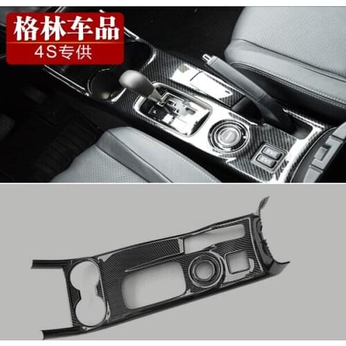 For Mitsubishi Outlander 2013-2018 Paintings Black Stick Gear Shift Level Base Front Water Cup Holder Cap Trim Car Auto Cover