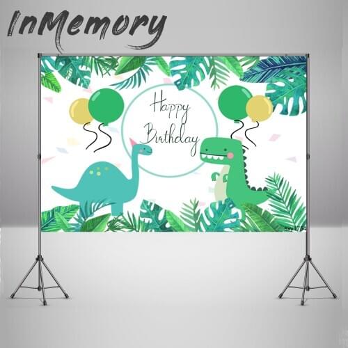 Photography Backdrop Jungle Party baby Dinosaur Banner Children 1st Birthday Photo Prop Studio Photocall newborn Background