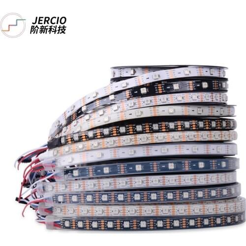 JERCIO 1m/2m/4m/5m XT1506S(can replace WS2813b) Break-point resume Double Data Line 256 Gray Level LED Pixels Strip
