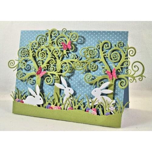 PP Craft metal cutting dies cut die mold 3Pcs cute Rabbit decoration Scarpbook paper craft knife mould blade punch stencils dies