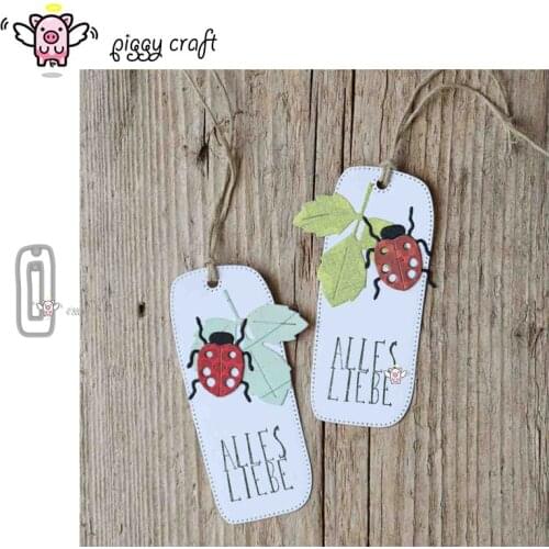 Piggy Craft metal cutting dies cut die mold Label tag decoration Scrapbook paper craft knife mould blade punch stencils dies