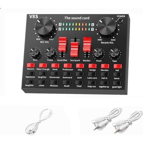 Microphone with V8S Sound Card Microfone BM 800 Microphone Condenser Professional Microphone For PC Podcast Equipment