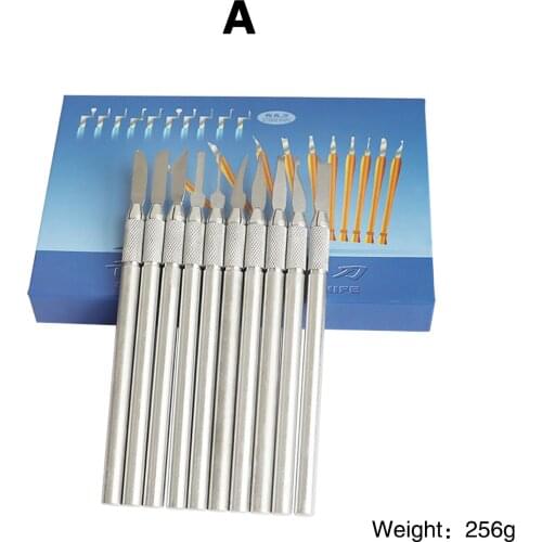 Carving Knife 10 PCS Engraving Tools Bottom Cutting Art Burin Set Graver Kit DIY Jewelry Making Tool for Wax Mold Wood and Stone