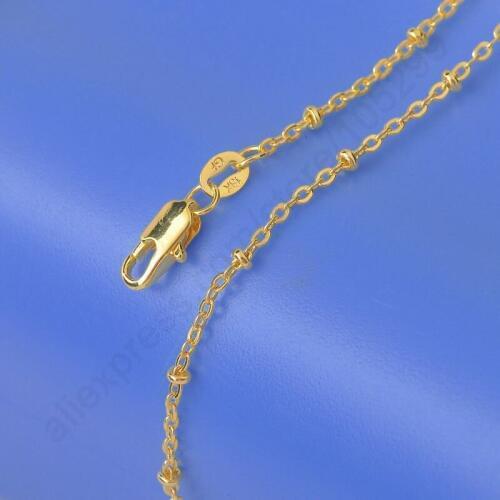 New Fashion Good Grade Yellow Gold Filled Chains Necklace 5PCS Lot GF Stamped For Pendant Chain With Lobster Clasps 18"