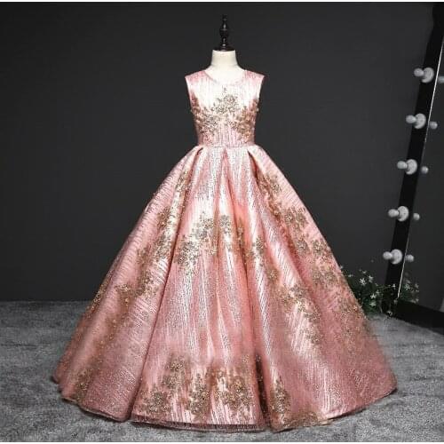Girl Communion Dress Children Wedding Bridesmaid Dresses Kids Tulle Boutique Ball Gowns Girls Pageant Performance Vestidos