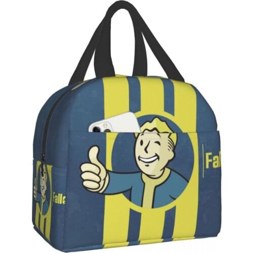 Fallout Portable Lunch Bag New Thermal Insulated Lunch Box Tote Cooler Handbag Bento Pouch Dinner School Food Storage Bags