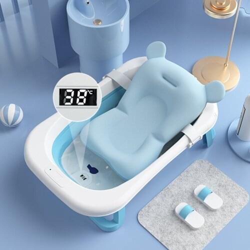 Portable Folding Bath Tub Large Size Infants Bathtub 0-6 Years Newborn Baby Accessories Bath Seat for Kids Household Bucket