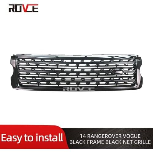 Car Front Bumper Grille Grill For Land Rover RANGEROVER VOGUE 2014, Gloss Black LR052715