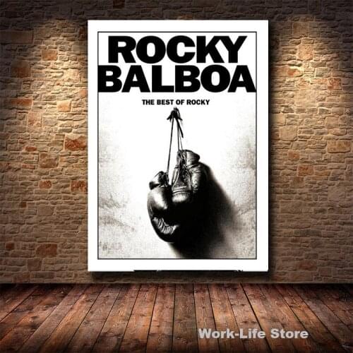 Rocky Balboa 1976 Movie Canvas Painting Classical Posters and Prints Quadros Wall Art Picture for Living Room Home Decor Cuadros