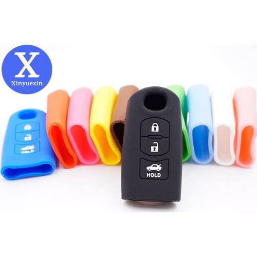 Xinyuexin Silicone Car Key Cover Case For Mazda 2 3 6 BL BM GH GJ Atenza Axela CX-5 CX5 CX 5 CX3 CX7 CX8 CX9 MX5 ND Accessories