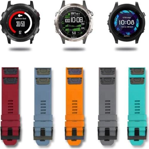 Silicone Strap For Garmin Fenix 6 Pro 6S 6X 5X 5 5S 3 3HR Band Forerunner 935 945 Quick Release Watchband Smart Watch Bracelet