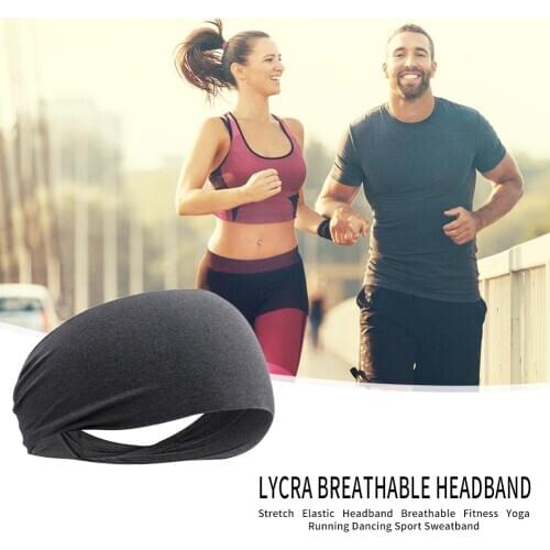 Unisex Sports Headband Men Women Breathable Yoga Fitness Quick Drying Elastic Hair Sweat Band for Outdoor Running Cycling