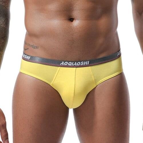 Mens Underwear Sexy Low Waist Elastic Double-layer U Convex Large Bulge Pouch Briefs Solid underwear men bikini g string Thong