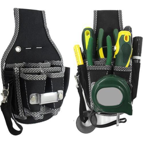 600D Nylon Fabric Tool Bag 9 in 1 Screwdriver Utility Kit Holder Electrician Waist Pocket Tool Belt Pouch Bag