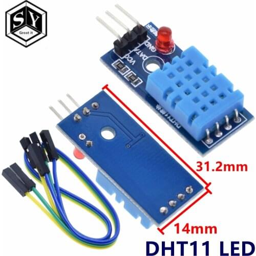 GREAT IT 1PCS Smart Electronics DHT11 Temperature and Relative Humidity Sensor Module for arduino Diy Kit with led