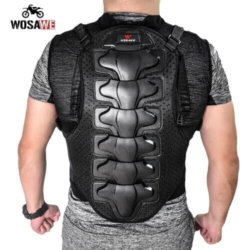 WOSAWE Motorcycle Armor Back Support Chest Jacket Protector Vest MTB Skateboard Outdoor Sports Cycling Skiing Protection Jacket