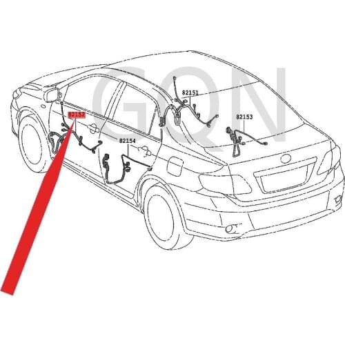 Left front door wiring harness 2007-Toy ota COR OL LA Left and right front door wiring harness Front door wiring harness