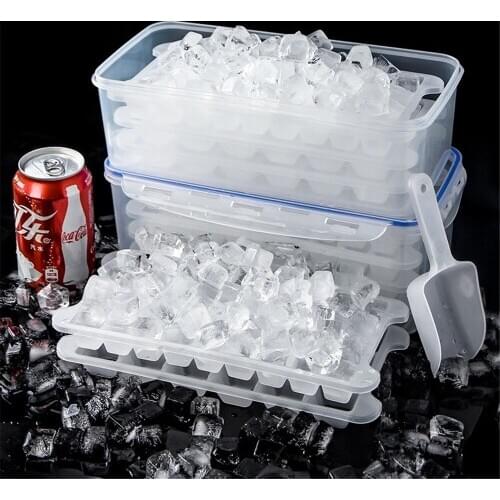 72/108/144 Grids Small Ice Cube Mould Box With Lid Small Fruits Popsicle DIY Tool Molds Tray Kitchen Refrigerater Accessories