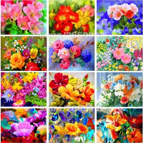 5D DIY Diamond Painting Full Square Drill Flower Home Decoration Embroidery Picture Handcraft Art Kits Christmas gifts TT1755