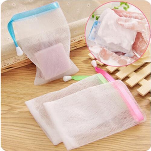 5p Kitchen bathroom Japanese soap wash foaming bath Cleansing Cream frothing net can be hung soap foam bags +B A3-18