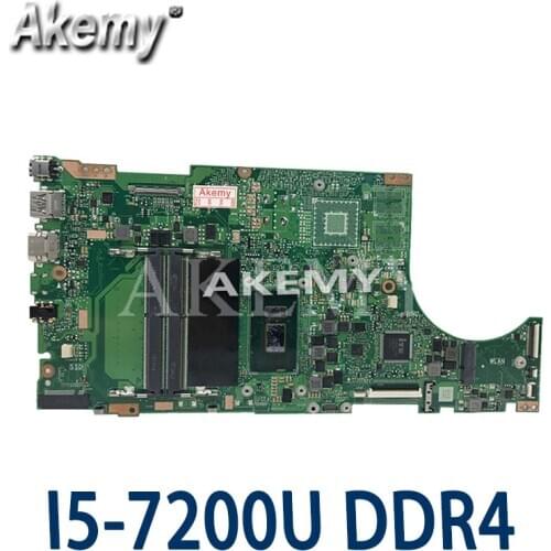 Akemy X510UA For Asus X510U X510UN X510UR X510URR X510UQ Laotop Mainboard X510UA Motherboard W/ I5-7200U CPU DDR4