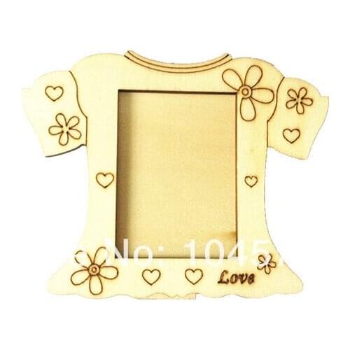 Free Shipping 1X Cute Baby Theme Wood Photo Frame White Base Frame DIY Picture Frame Baby Shower Gift