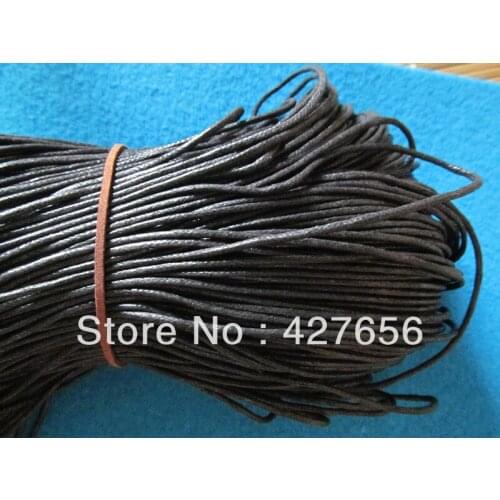2mm Black Waxed Cotton Cord / Rope / String,for Necklace and Bracelet,Jewelry Making DIY Cord