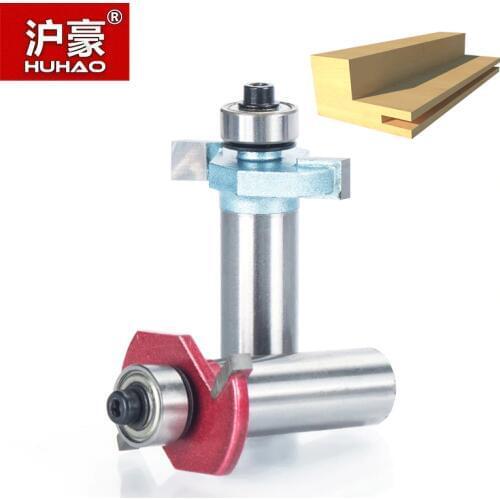 HUHAO 1pcs 1/2 inch Industrial Grade Rabbeting Bit woodworking tool T type bearings wood milling cutter router bits for wood