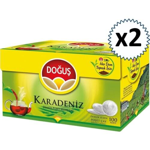 PERFECT WITH A WONDERFUL DRINK Dogus Black Sea Infuser Tea Bags 100 Pcs x 2 Packs 200 Pieces FREE SHIPPING FR FREE SHİPPİNG