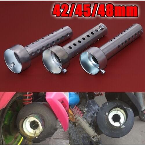 JEAZEA 42/45/48mm Motorcycle Exhaust Pipe Silencer DB Killer Adjustable Off-road Bike Exhaust Can Muffler Insert Baffle Silencer