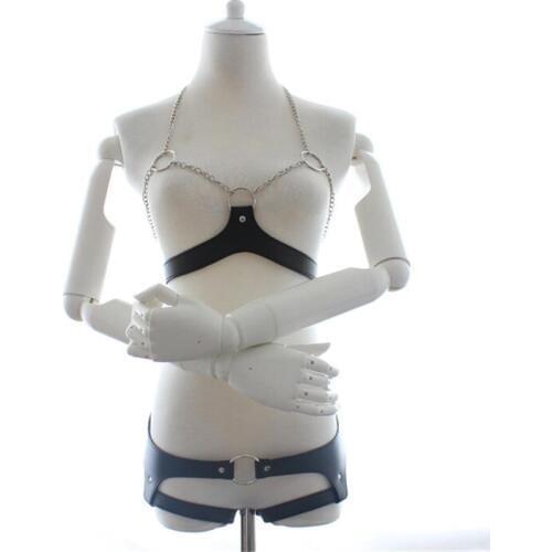 Leather Erotic Clothing Bondage Flirting Leather Clothes Strap Women Toys